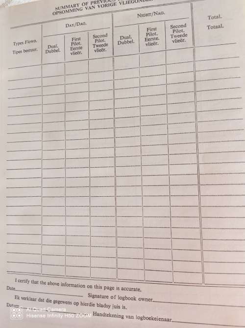 Pilots Flying Log Book (never been used)