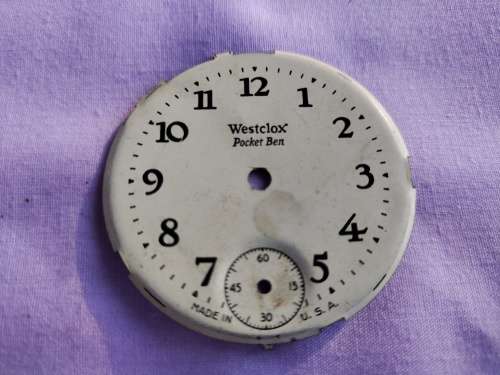 Westclox Pocket Ben, Enamel Dial, Made in USA (a)
