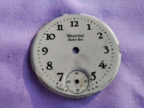Westclox Pocket Ben, Enamel Dial, Made in USA (a)