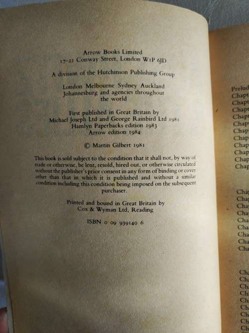 Auschwitz & The Allies, The Politics of rescue by Martin Gilbert -1983