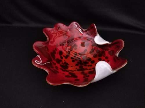 Stunning Red & Black murano Bowl