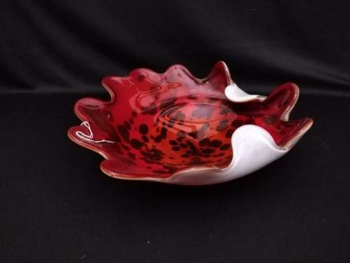 Stunning Red & Black murano Bowl