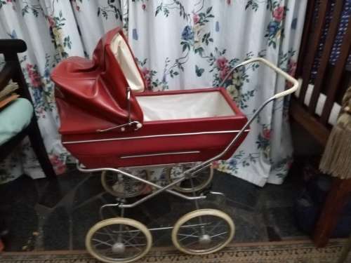 Girls red pram