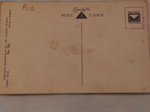 `Blimey love - How did you get that BLACK EYE?` Post Card