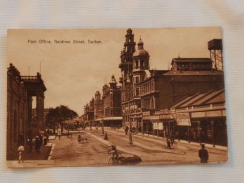 Post Office, Gardiner st. Durban. Post Card