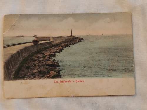 The Breakwater - Durban. Post Card