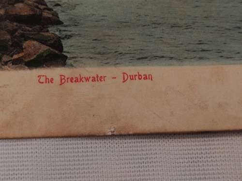 The Breakwater - Durban. Post Card