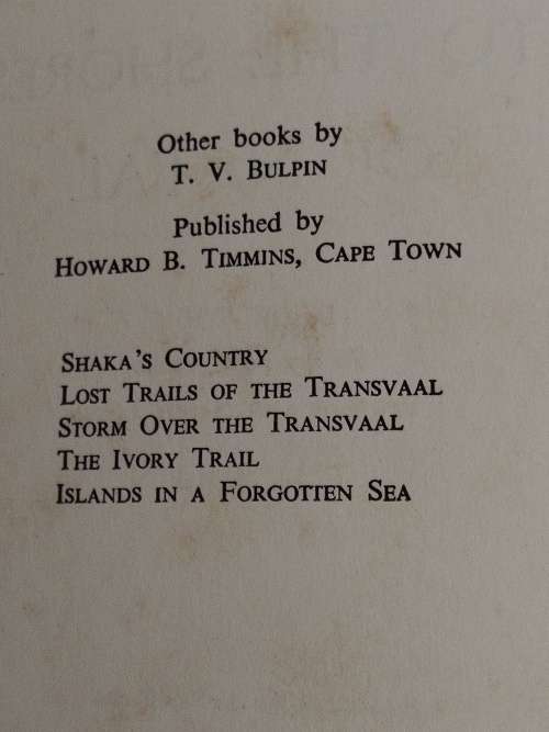 To The Shores of Natal by T..V. Bulpin: Third Edition 1958