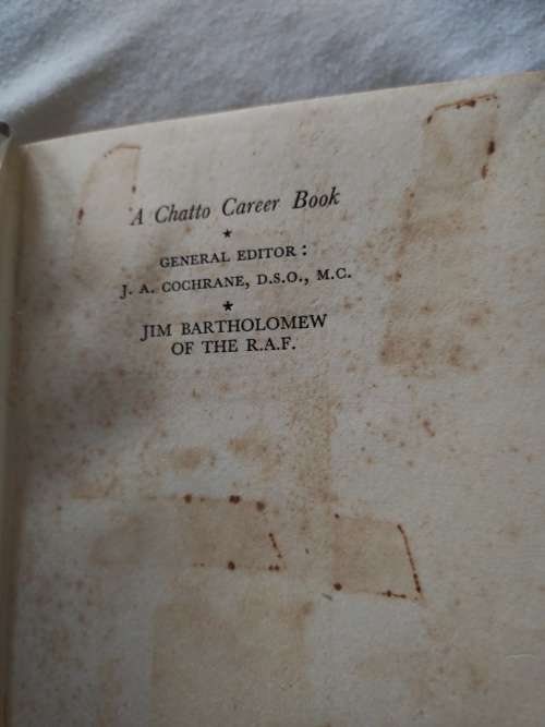 Jim Bartholomew of the R.A.F. A career book by Duncan Taylor London 1956