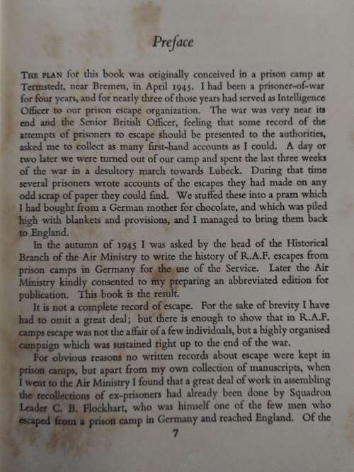 Escape From Germany, A History of R.A.F. Escapes during the war by Aidan Crawley 1956