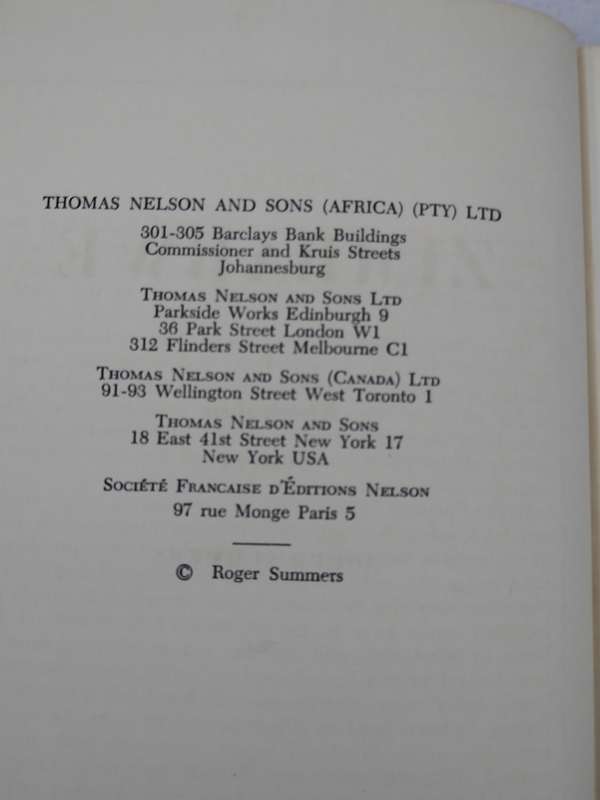 Zimbabwe  A Rhodesian Mystery by Roger Summers dd 1963