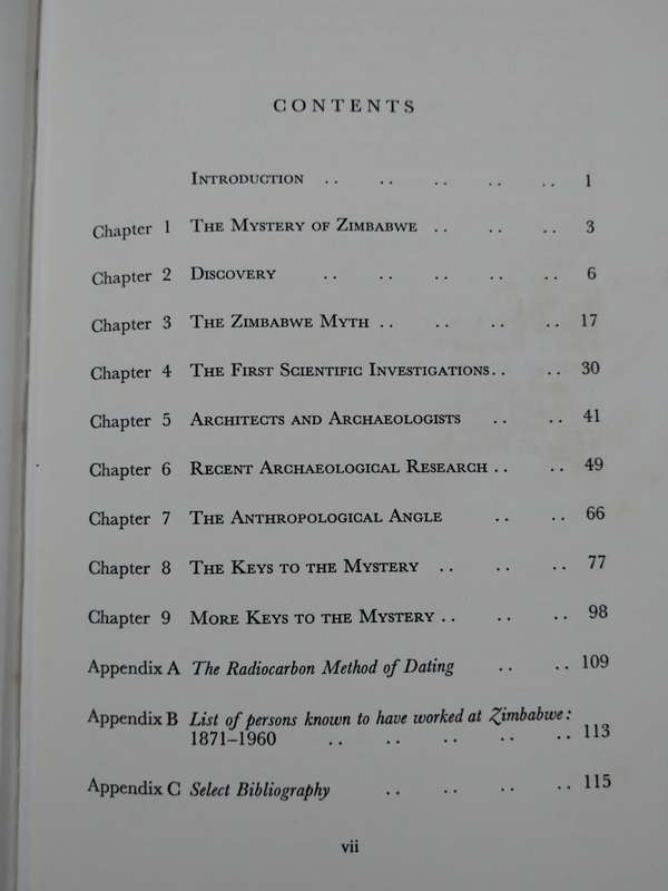 Zimbabwe  A Rhodesian Mystery by Roger Summers dd 1963