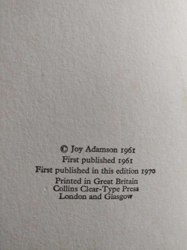Living Free by Joy Adamson -1970