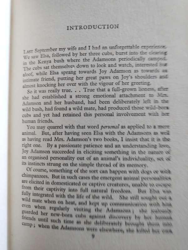 Living Free by Joy Adamson -1970