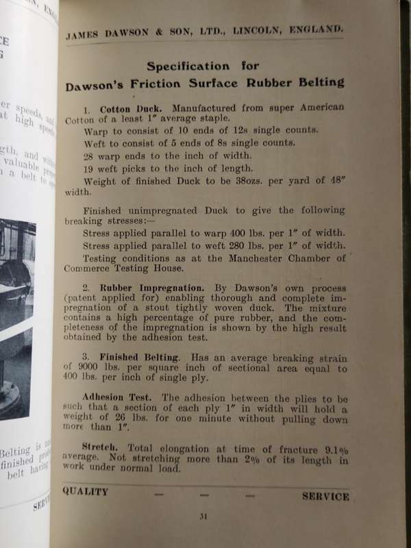 Catalogue issued by James Dawson & Son Ltd, Lincoln England
