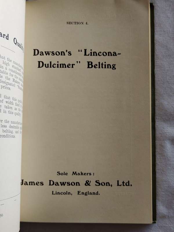 Catalogue issued by James Dawson & Son Ltd, Lincoln England