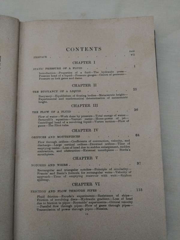 Hydraulics and the Mechanics of fluids, A Textbook by E.H. Lewitt - 1942
