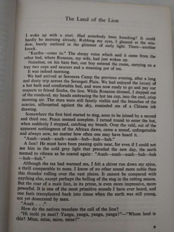 Simba The life of the lion by C.A.W. Guggisberg - London 1962
