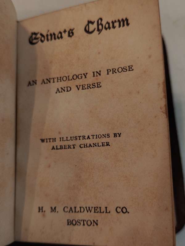 Miniature Book Edin`s Charm, prose, poems & Pictures of Edinburgh Circa 1920