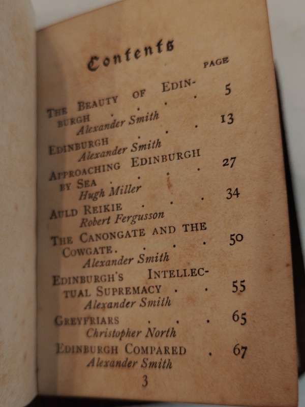Miniature Book Edin`s Charm, prose, poems & Pictures of Edinburgh Circa 1920