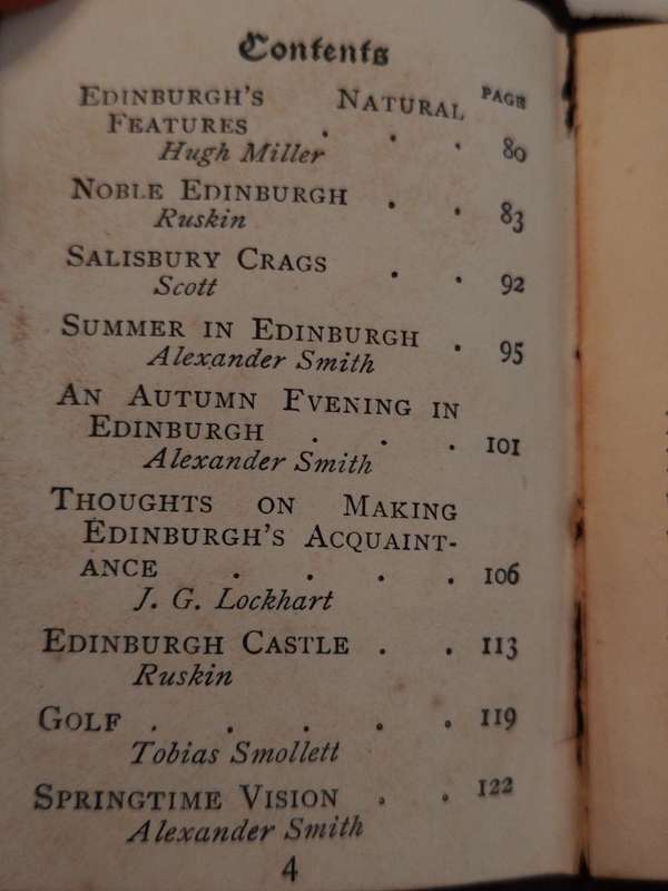 Miniature Book Edin`s Charm, prose, poems & Pictures of Edinburgh Circa 1920