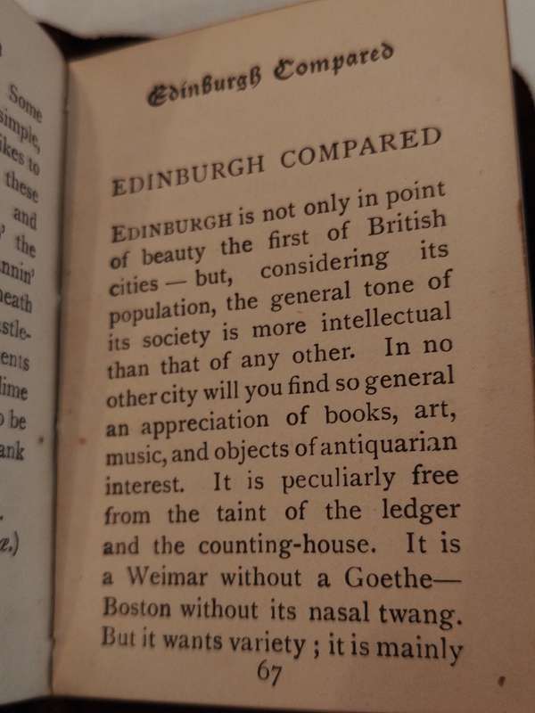 Miniature Book Edin`s Charm, prose, poems & Pictures of Edinburgh Circa 1920