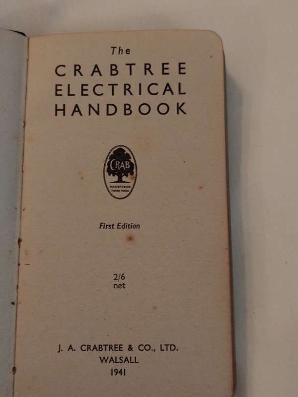 Crabtree Electrical Handbook - 1941