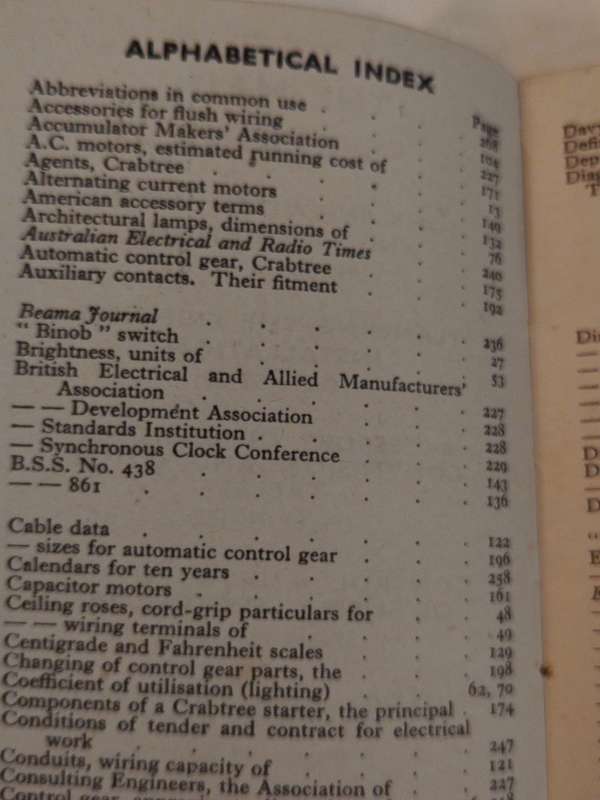 Crabtree Electrical Handbook - 1941