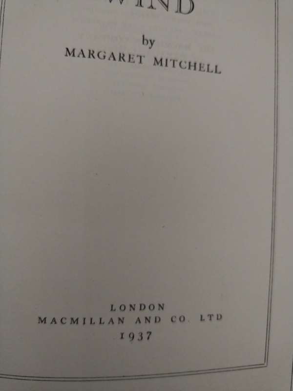 Gone with The Wind by Margaret Mitchell - June 1937