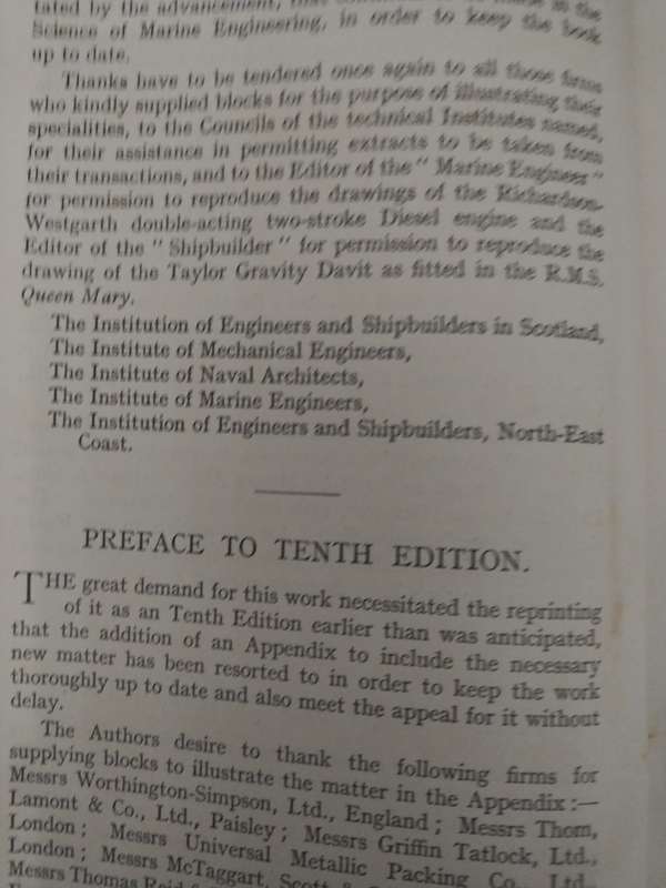 B.O.T. and Marine Engineering Knowledge Steam and Motor.