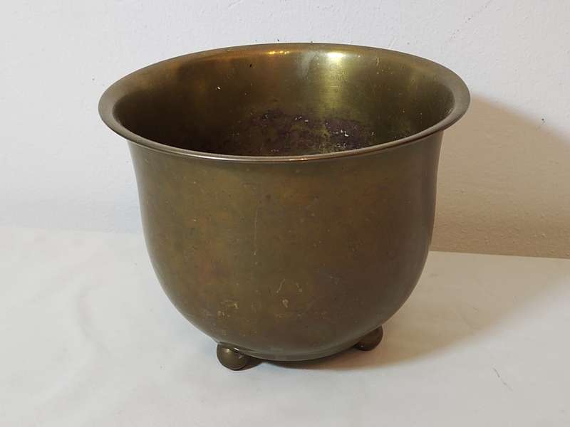 Brass Planter with ball feet