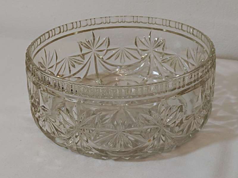 Pressed glass bowl