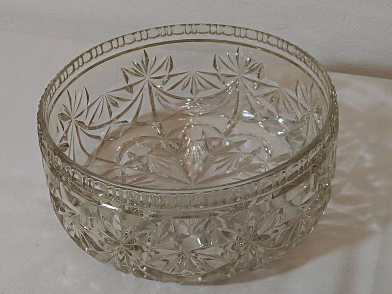 Pressed glass bowl