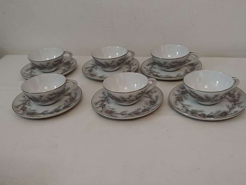 x5 Duo`s Fine China Sango Japan - Sierra Pines (Bid per Duo)