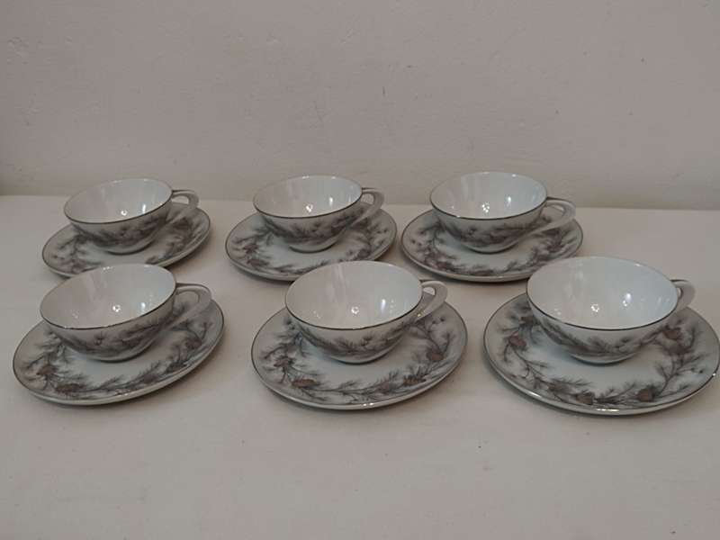 x5 Duo`s Fine China Sango Japan - Sierra Pines (Bid per Duo)