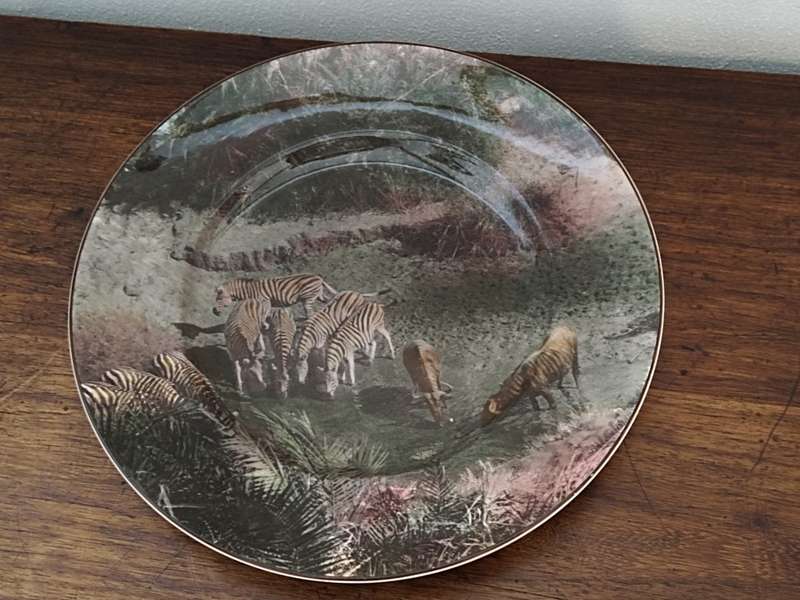 Royal Doulton, South African Series. Game at Drinking Pool. African Game Reserve