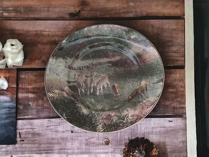 Royal Doulton, South African Series. Game at Drinking Pool. African Game Reserve