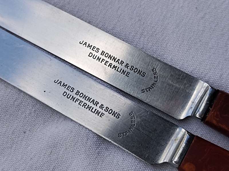 Two James Bonnar & Sons Dunfermline Fruit Knifes