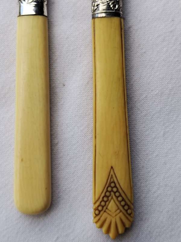 Two Fruit bone handle forks