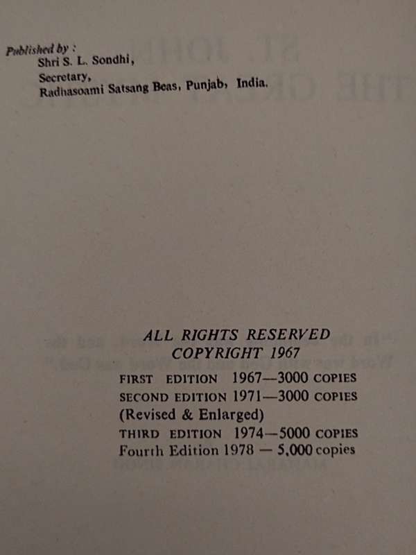 St. John The Great Mystic by Maharaj Charan Singh (1978)