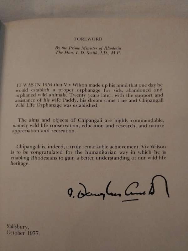 Orphans of the wild, The Story behind Chipangali: Vivian  J. Wilsen (Signed)