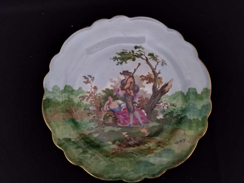Limoges decor plate signed