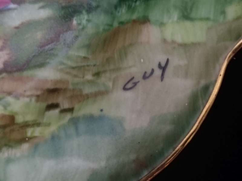 Limoges decor plate signed