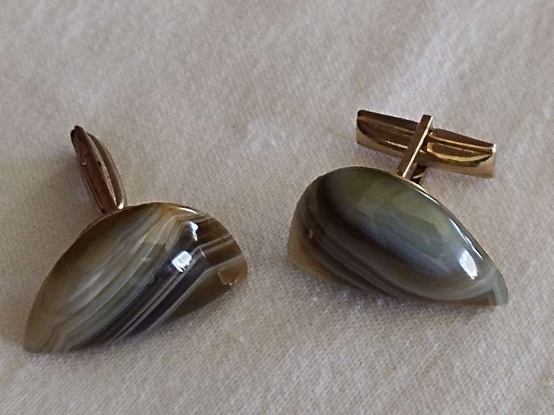 Vintage Agate Cufflinks