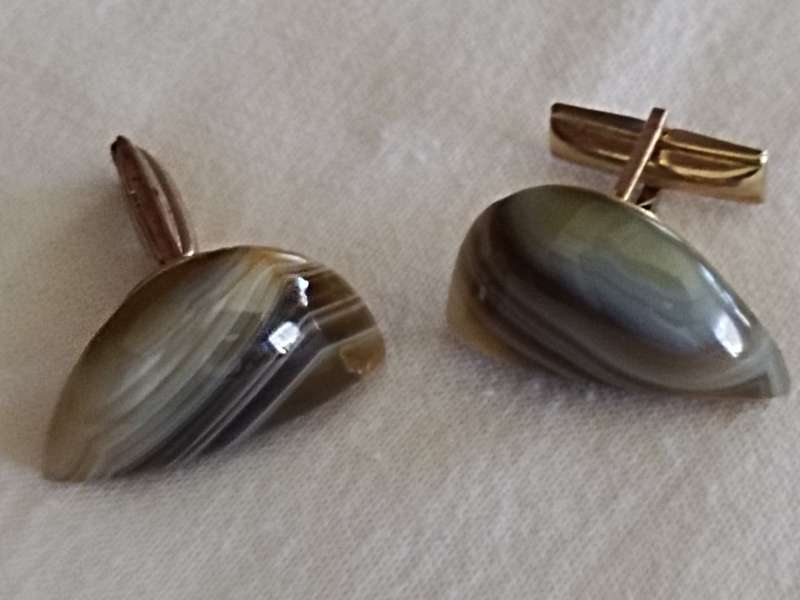 Vintage Agate Cufflinks
