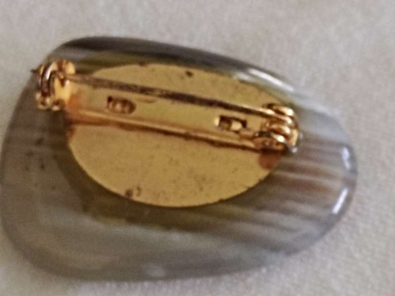 Vintage Agate Brooch