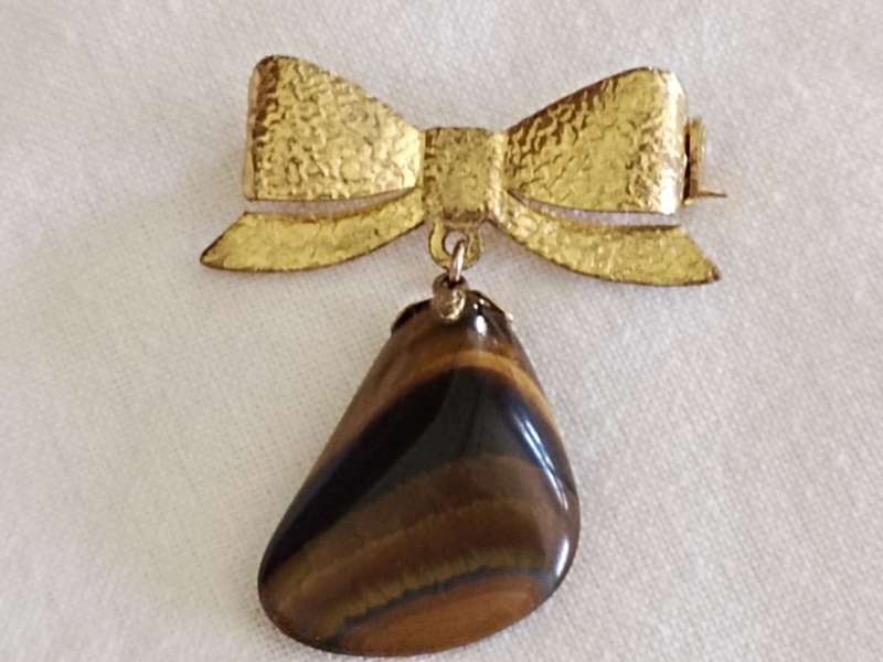 Vintage Tiger eye Brooch