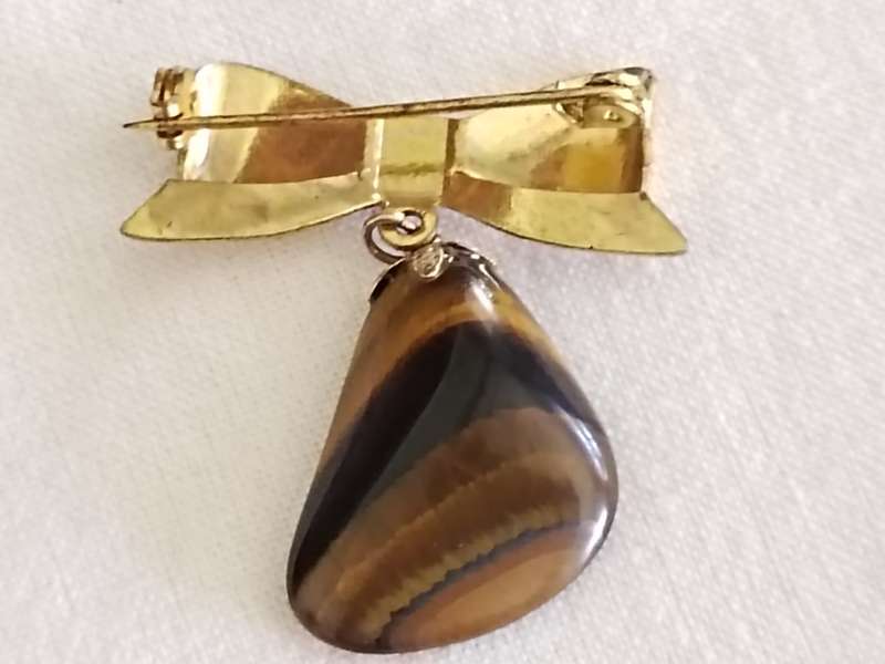 Vintage Tiger eye Brooch