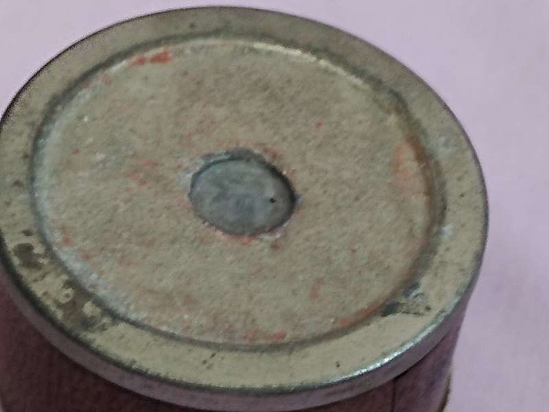 Leather Cased Ink Well Campaign Traveling Portable inkwell