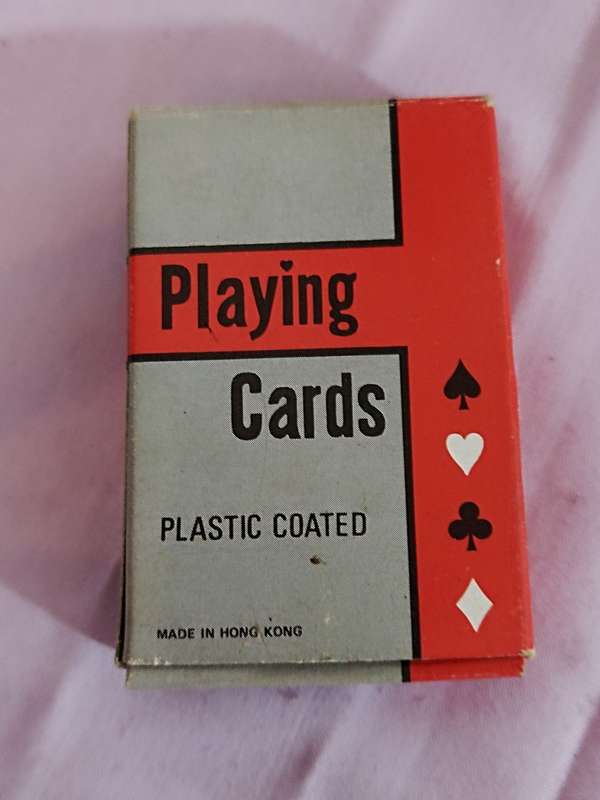 Playing Cards, Plastic Coated, Made in Hong Kong